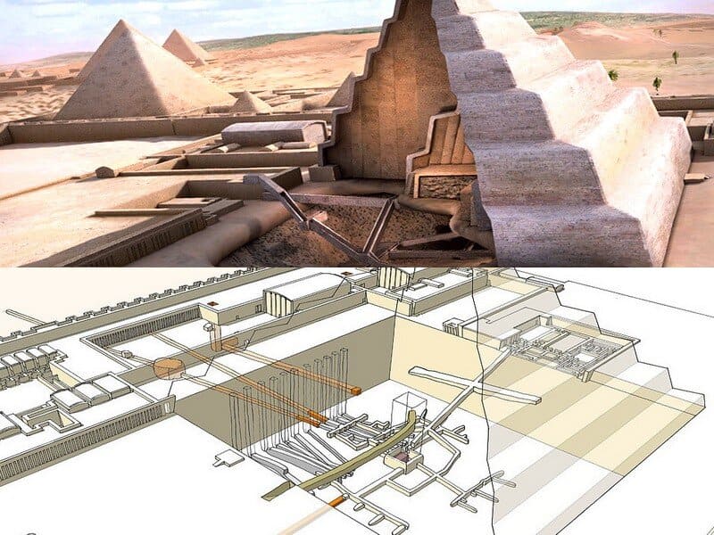 Даже изученный поодземный уровень сооружений Имхотепа удивляет