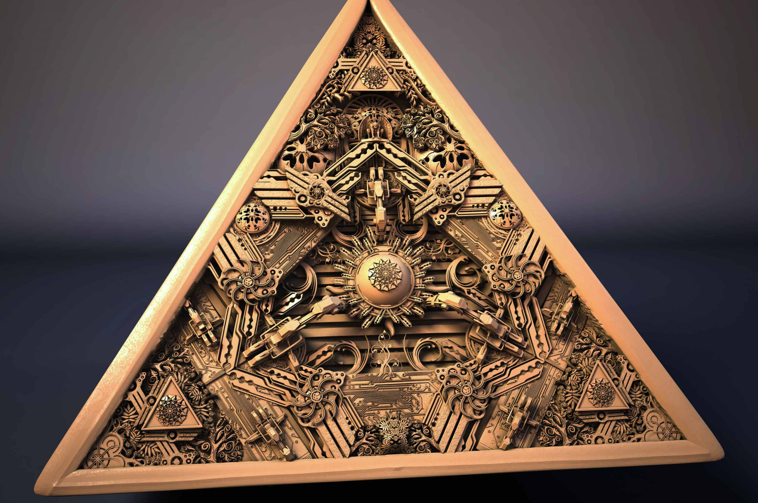 Золотые пирамиды в пентаграммах и изображениях