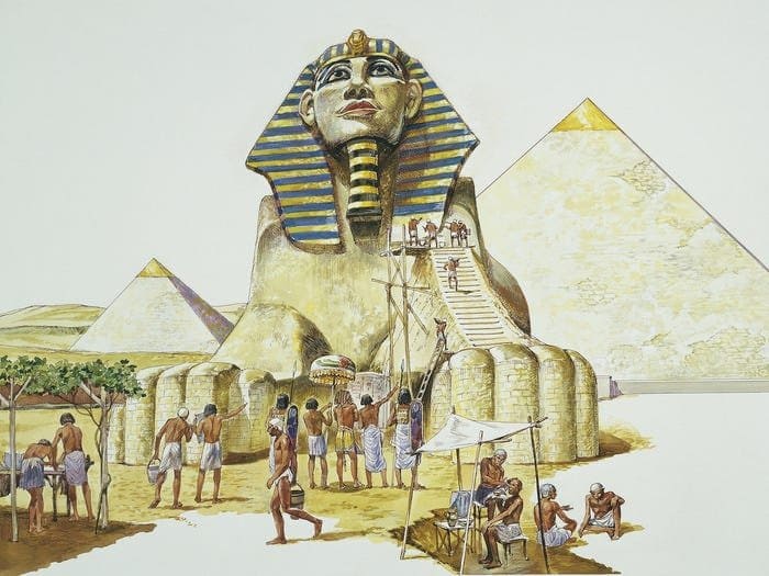 Сфинкс египетской цивилизации уже построенным