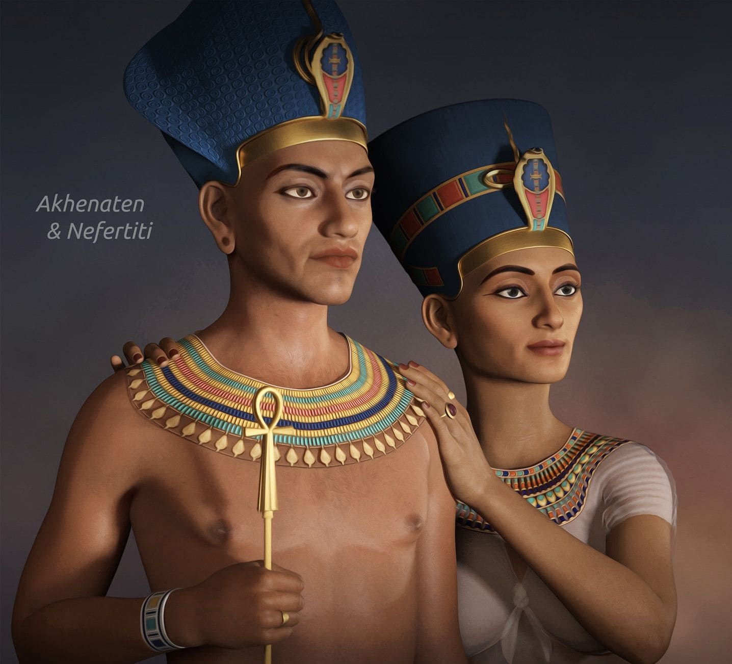 Эхнатон и его жена являются загадками для историков