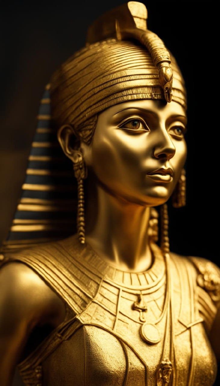 Золотая статуэтка с изображением неизвестной богини