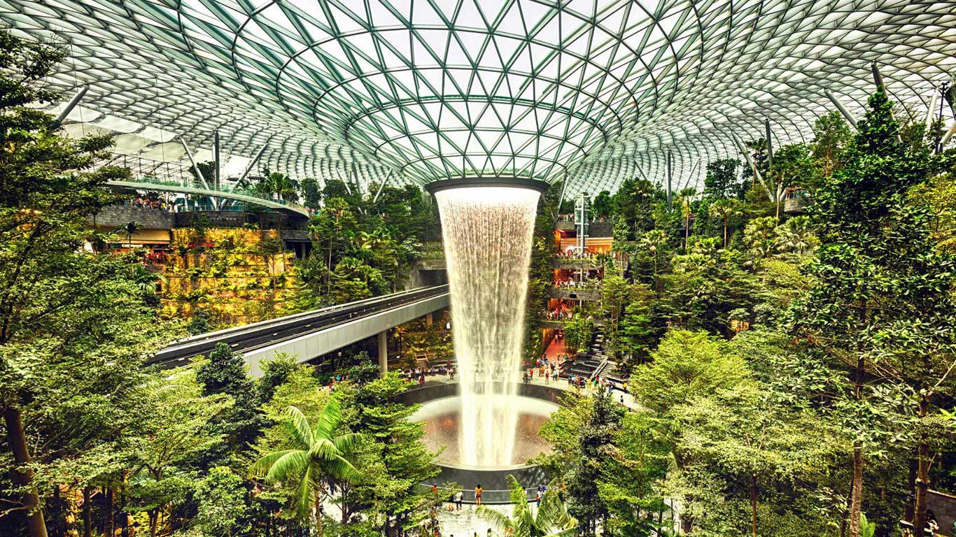 Интерьеры аэропорта Сингапура